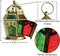 In the Breeze 9211 — Red, Yellow & Green Hex Tealight Lantern — Moroccan-Style Boho Chic Tealight Glass and Metal Tabletop Lantern